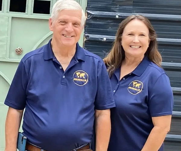 John and me in front of the church we built in Kenya